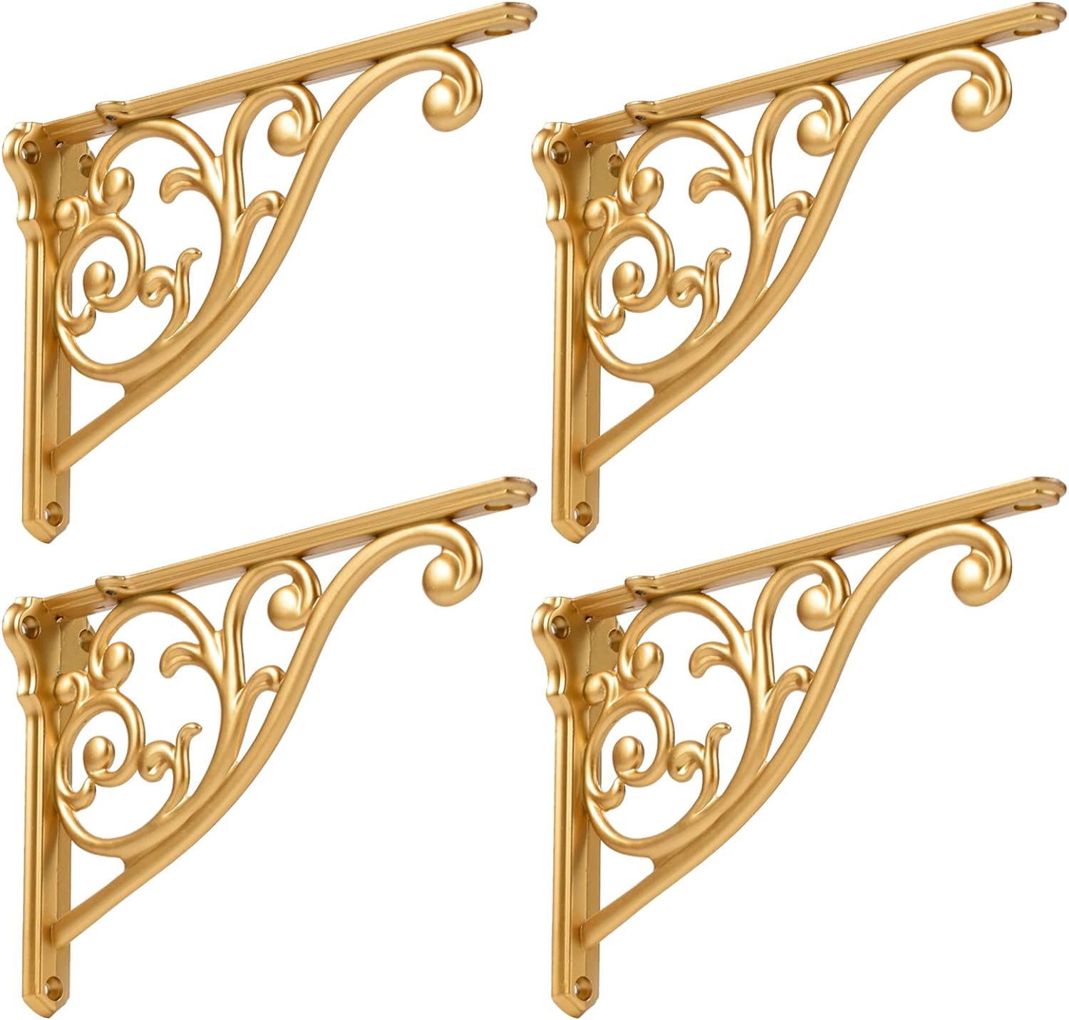 Gold Heavy Duty Shelf Brackets for Stylish Open Shelving