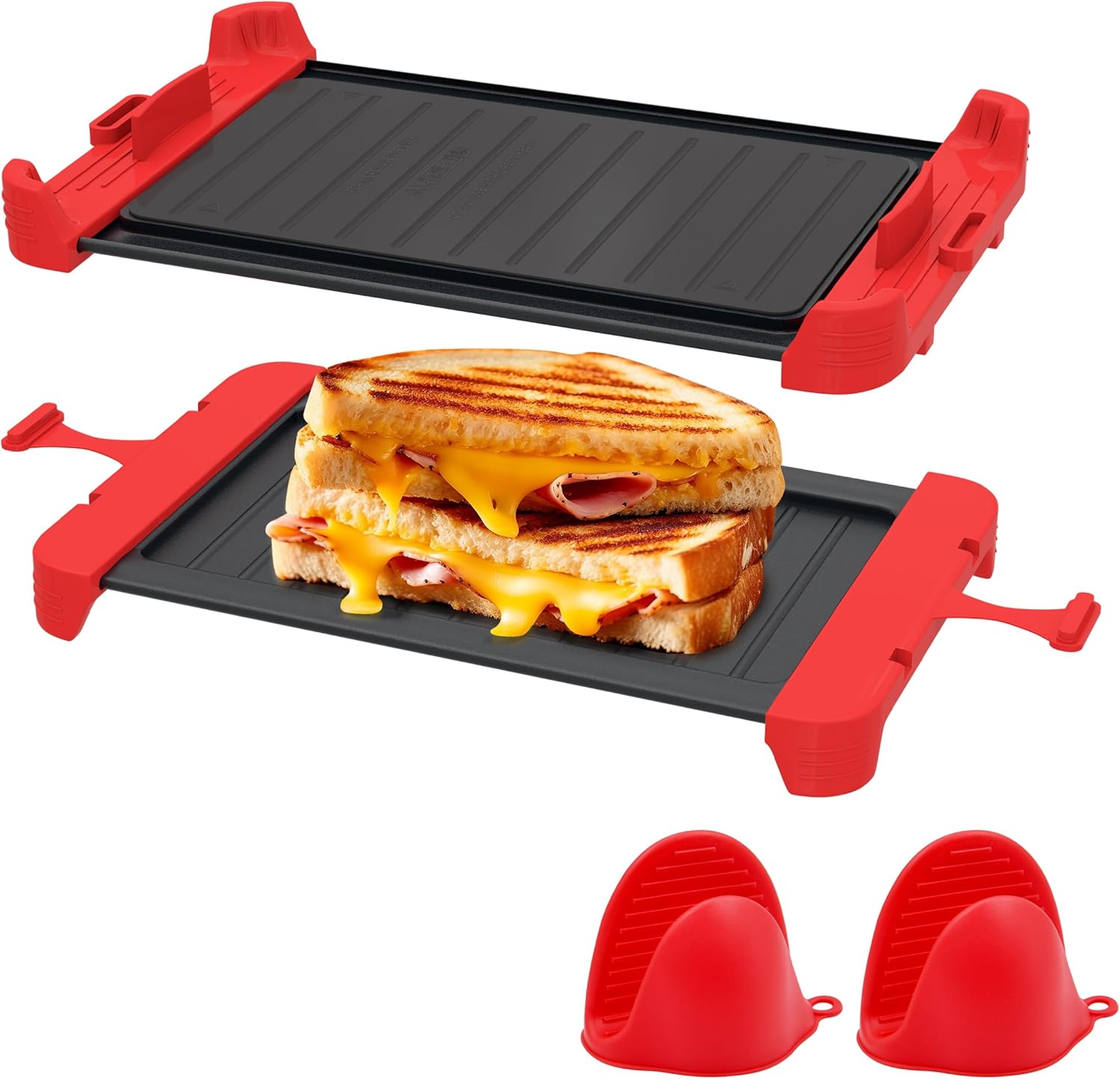 Fast Cook Microwave Grill - Non-Stick Panini Maker