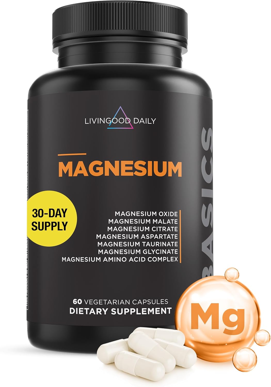 Livingood Daily Magnesium Supplement for Heart Health and Sleep