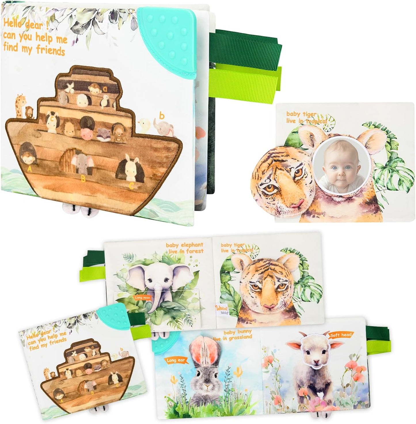 Touch & Feel Sensory Baby Book - Early Education Toy