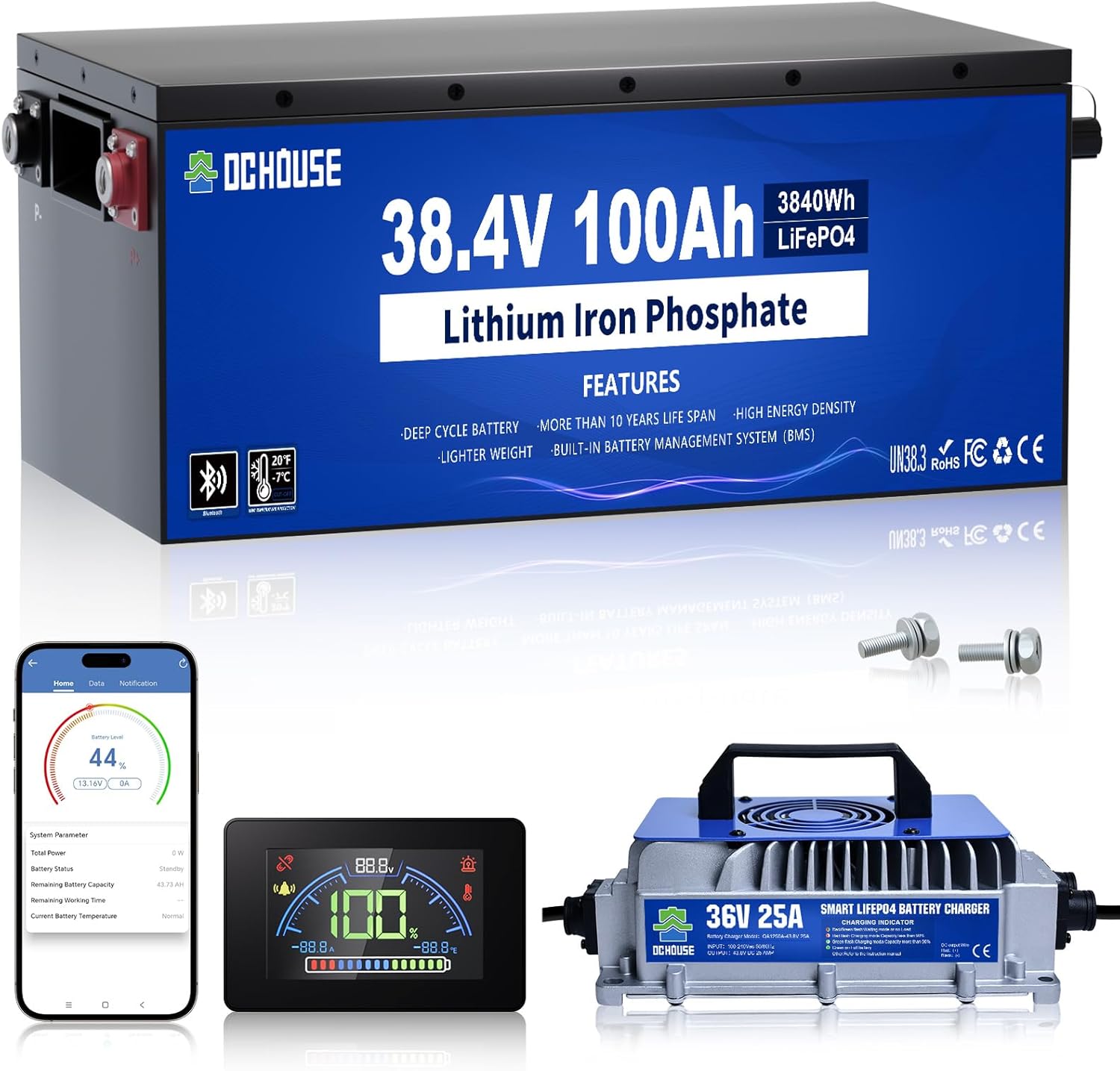 DC HOUSE 36V 100Ah Pro Metal Case Lithium Golf Cart Battery Review