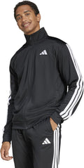 adidas Men's 3-Stripes Tricot Track Top - Regular Fit Sport Jacket