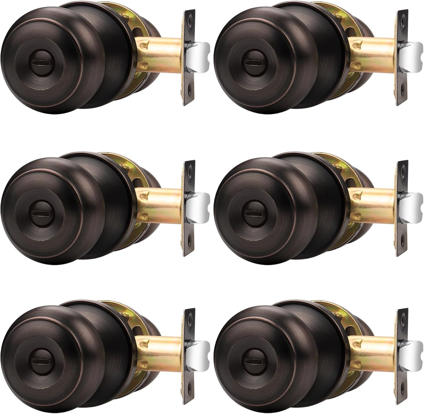 Probrico Oil Rubbed Bronze Door Knobs for Privacy Locks
