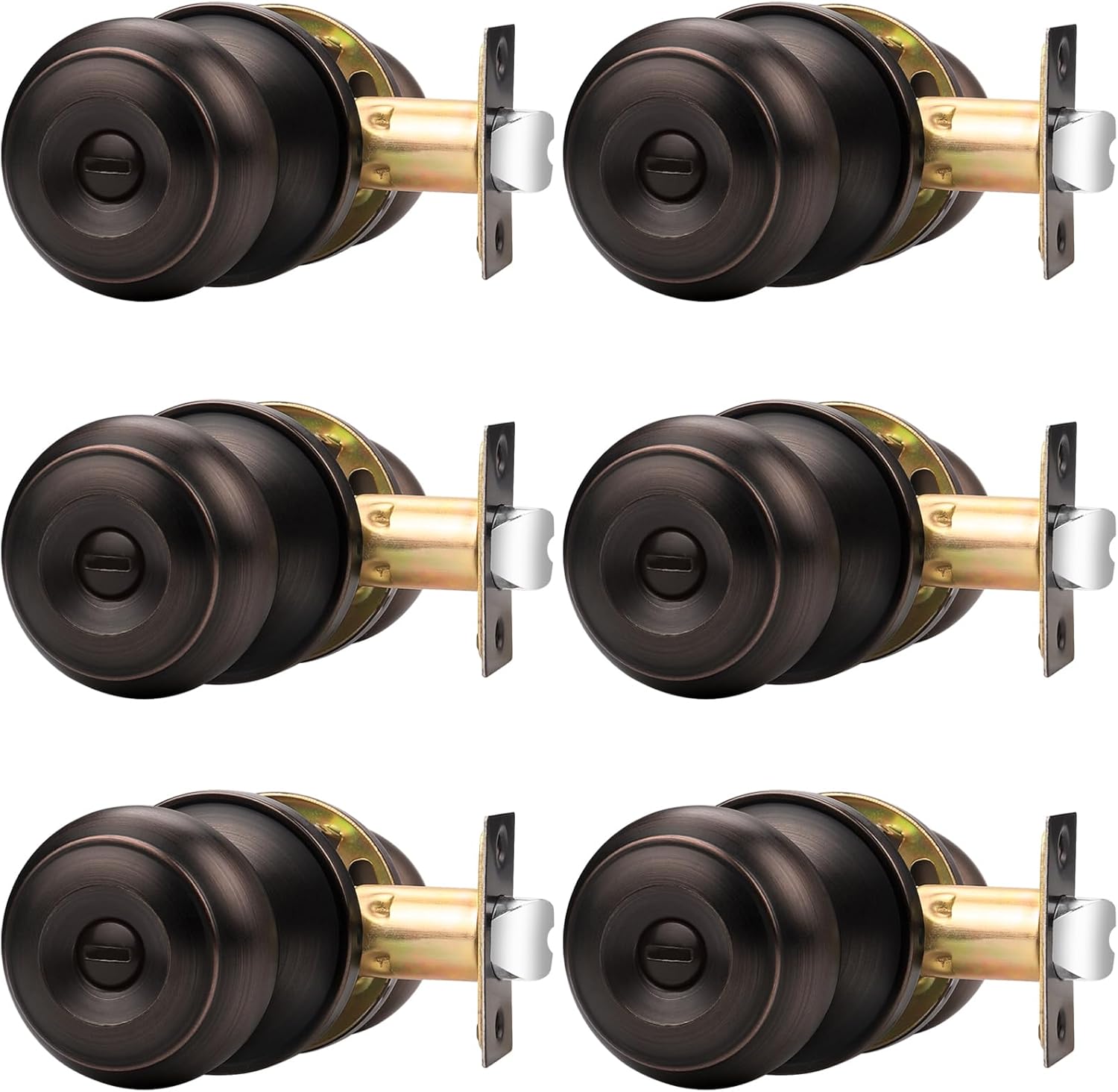 Probrico Oil Rubbed Bronze Door Knobs for Privacy Locks