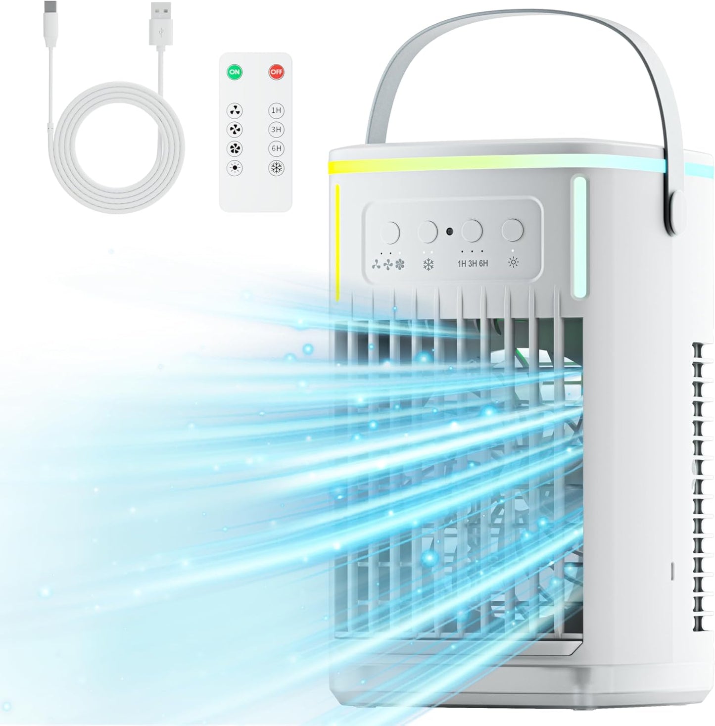 Portable Dual Nozzle Air Cooler - Personal Cooling Fan