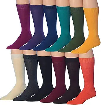 JAMES FIALLO Men's Casual Colorful Fun Novelty Dress Socks
