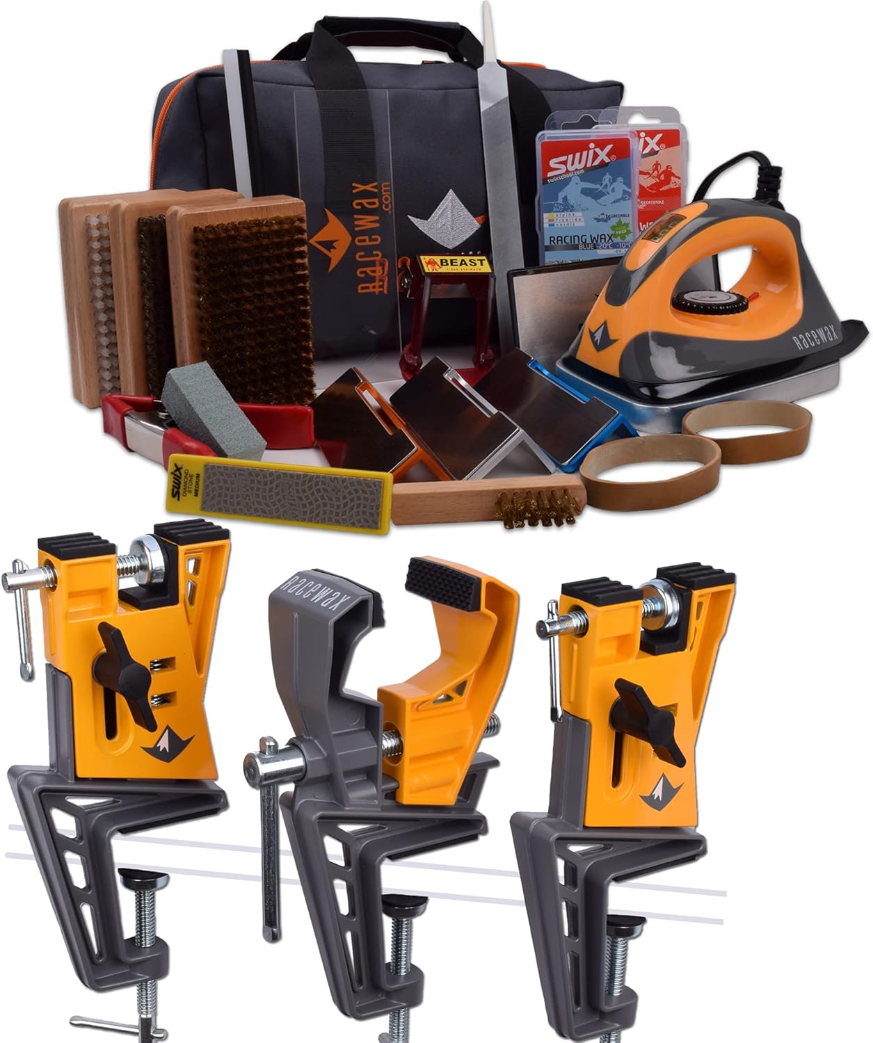 Professional Ski Wax Kit with Metal Vise - RaceWax