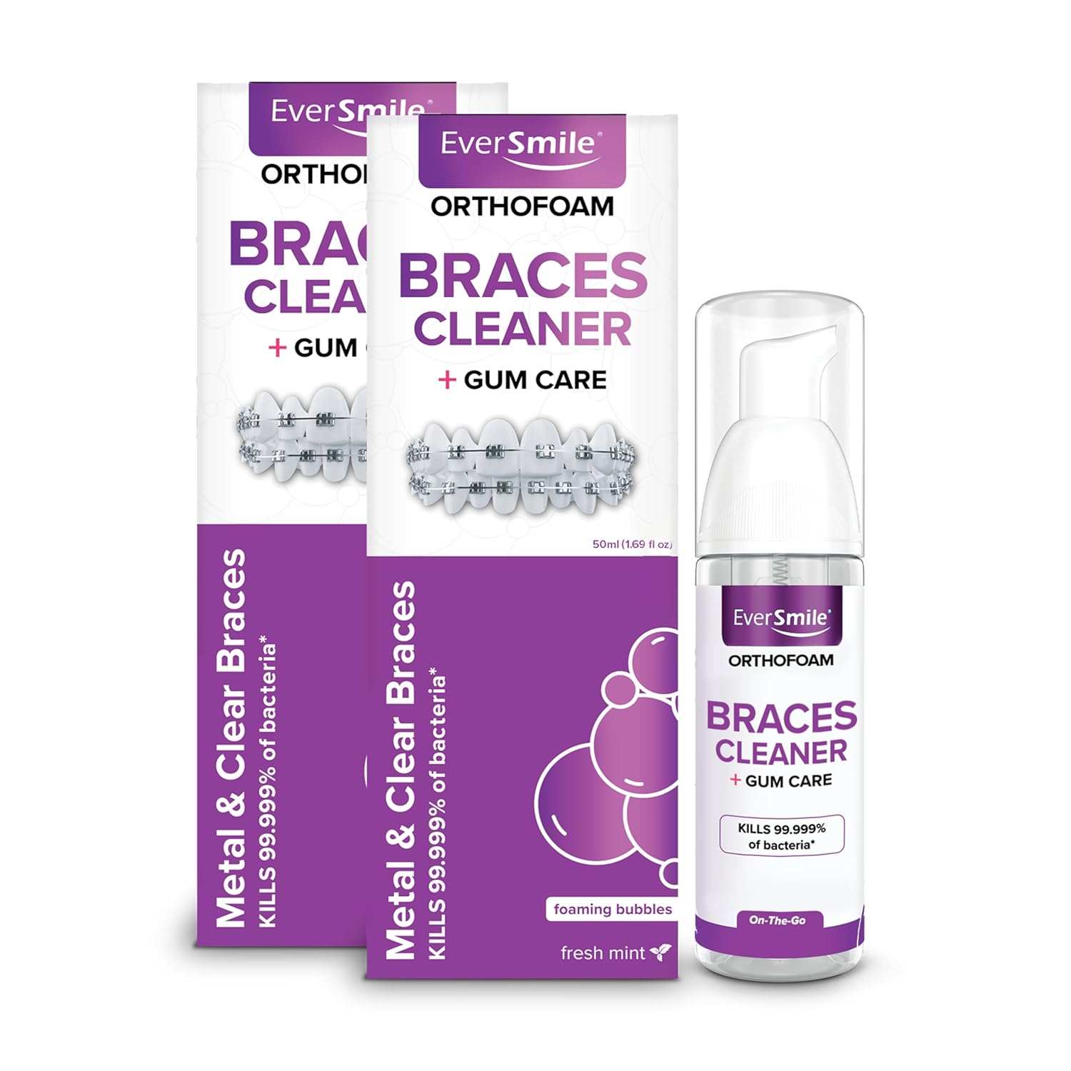 OrthoFoam Braces Cleaner Whitens Teeth and Fights Plaque