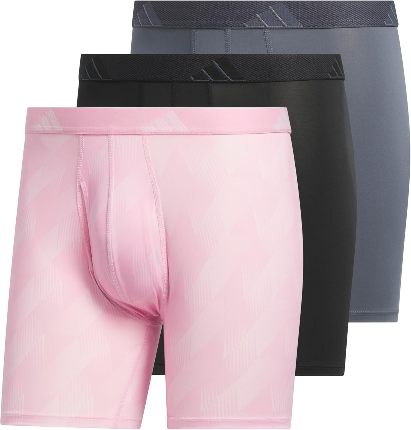adidas Men's Microfiber Boxer Briefs 3-Pack for All-Day Comfort