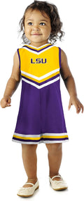 Little King NCAA Toddler Girls Cheer Jumper Dress for Game Day