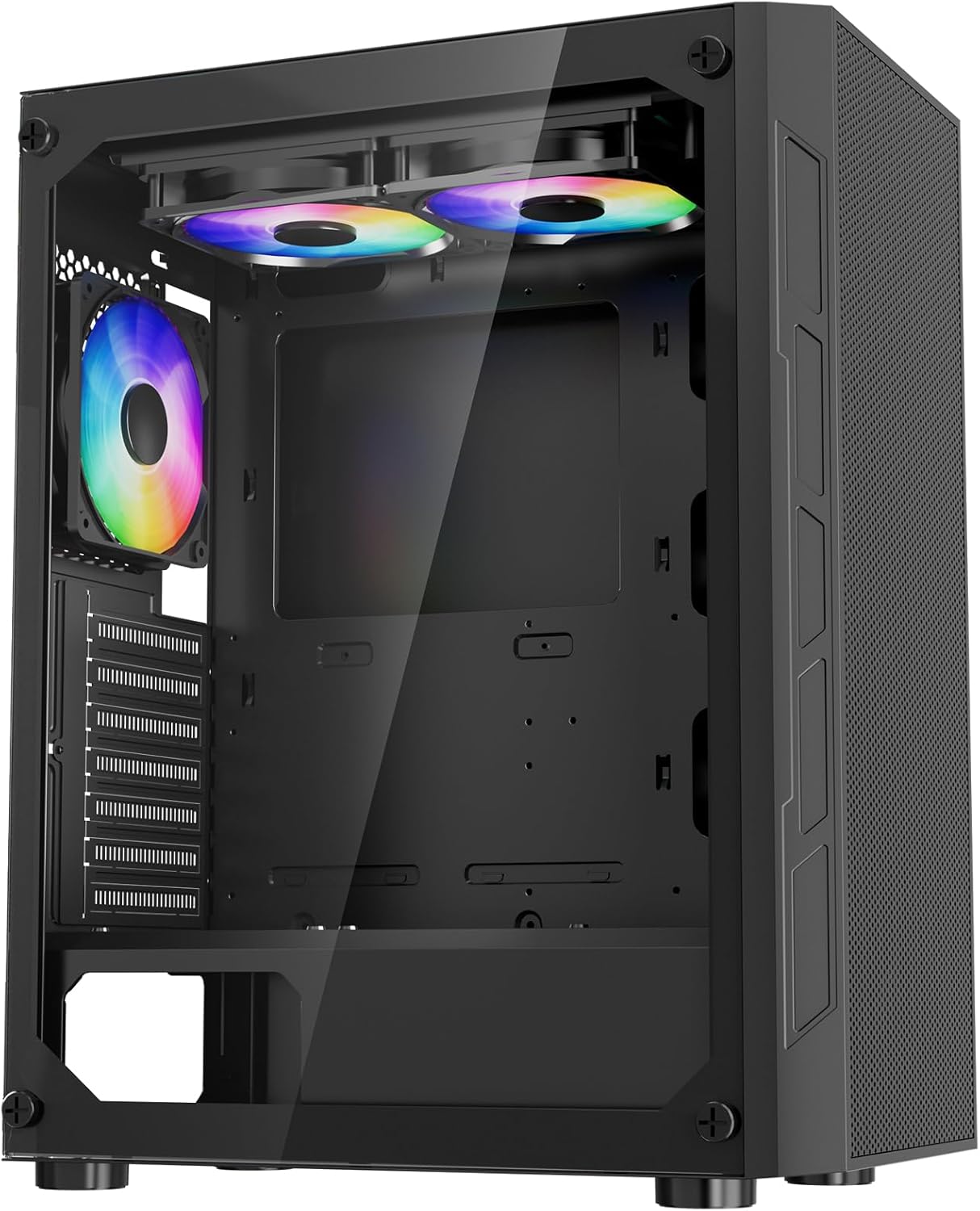 VEVOR PC Gaming Case with High-Airflow and Tempered Glass Panel