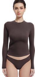 Y2K Fitted Long Sleeve Crop Tops for Women in Trendy Styles