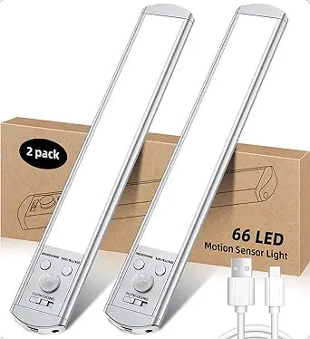 Under Cabinet Lights Motion Sensor: 66 LED Wireless Magnetic
