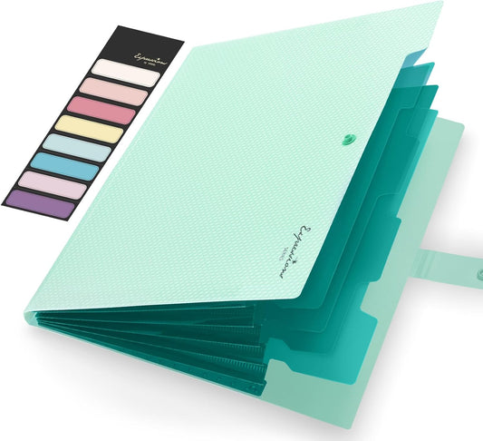 Sooez Green Accordion File: Organize with Ease