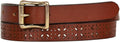 Women's Perforated Leather Belt - Comfortable Everyday Fit