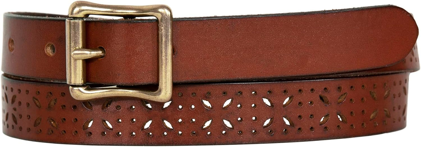 Eddie Bauer Women's Casual Leather Belts with Durable Buckle