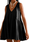 Sleeveless Mini Dress for Women 2025 Summer Casual V Neck Sundress out
