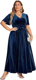 Fashionable Velvet Maxi Dress for Women by Simplee for Events