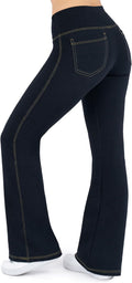 Crossover Bootcut Jeggings for Women - Tummy Control Flare