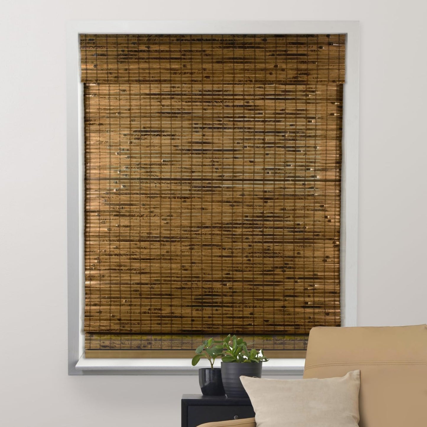 Sheer Bamboo Roman Shades - Light Filtering Cordless Blinds