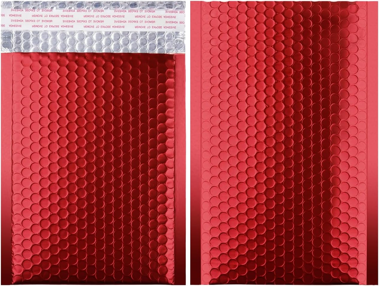 Metallic Matte Red Bubble Mailers for Secure Shipping Needs