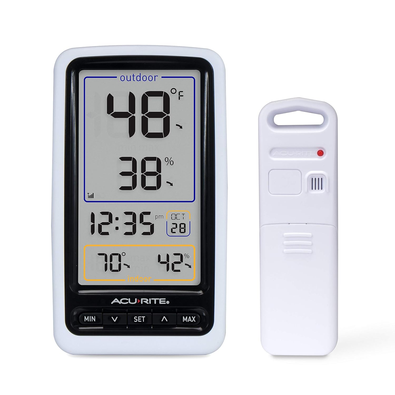AcuRite Wireless Thermometer with Indoor/Outdoor Readings 01136M