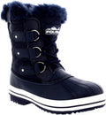 POLAR Womens Snow Boot Quilted Short Winter Waterproof - Warm