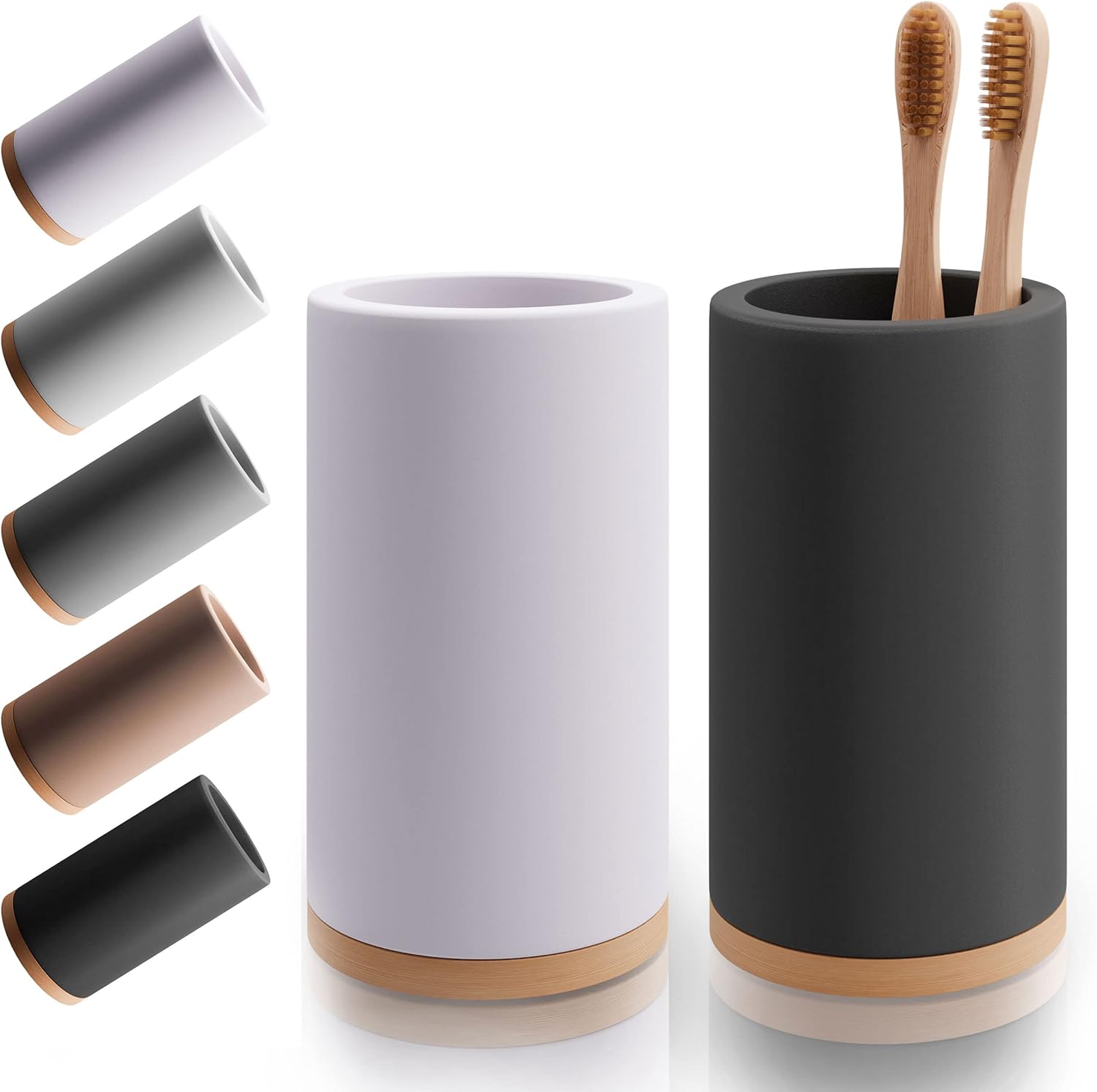 Matani Bamboo Toothbrush Holder for Quick-Drying Storage