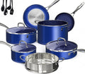 Deluxe 14PC Healthy Pots and Pans Set with Non-Stick Coating