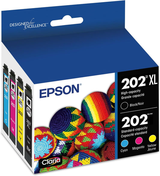 EPSON 202 Claria Ink Combo Pack for Sharp Text and Color Prints