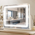 PRIMETEK Vanity Mirror with Lights 22in x 19in - Dimmable LED Makeup