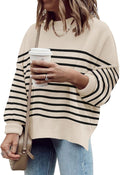 Women's Oversized Crewneck Ribbed Knit Pullover Sweater - Cozy Fit