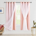 Hiasan Chic Blackout Curtains with Sheer Overlay for Modern Rooms
