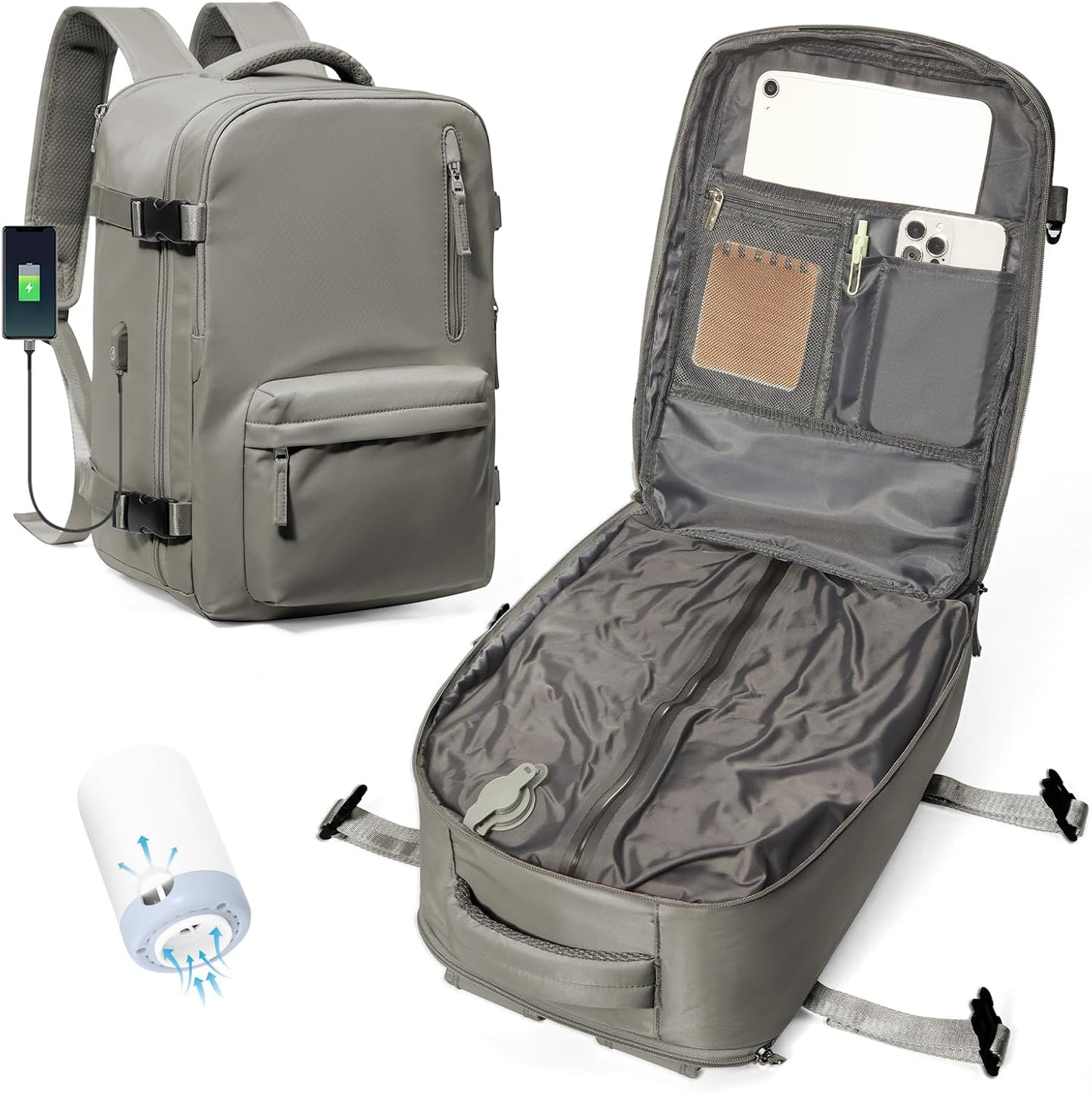 Vacuum Seal Compression Travel Backpack with Pump for Easy Packing