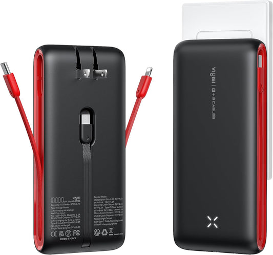 VIYISI 10000mAh Portable Charger: Fast Charging for iPhone & Samsung
