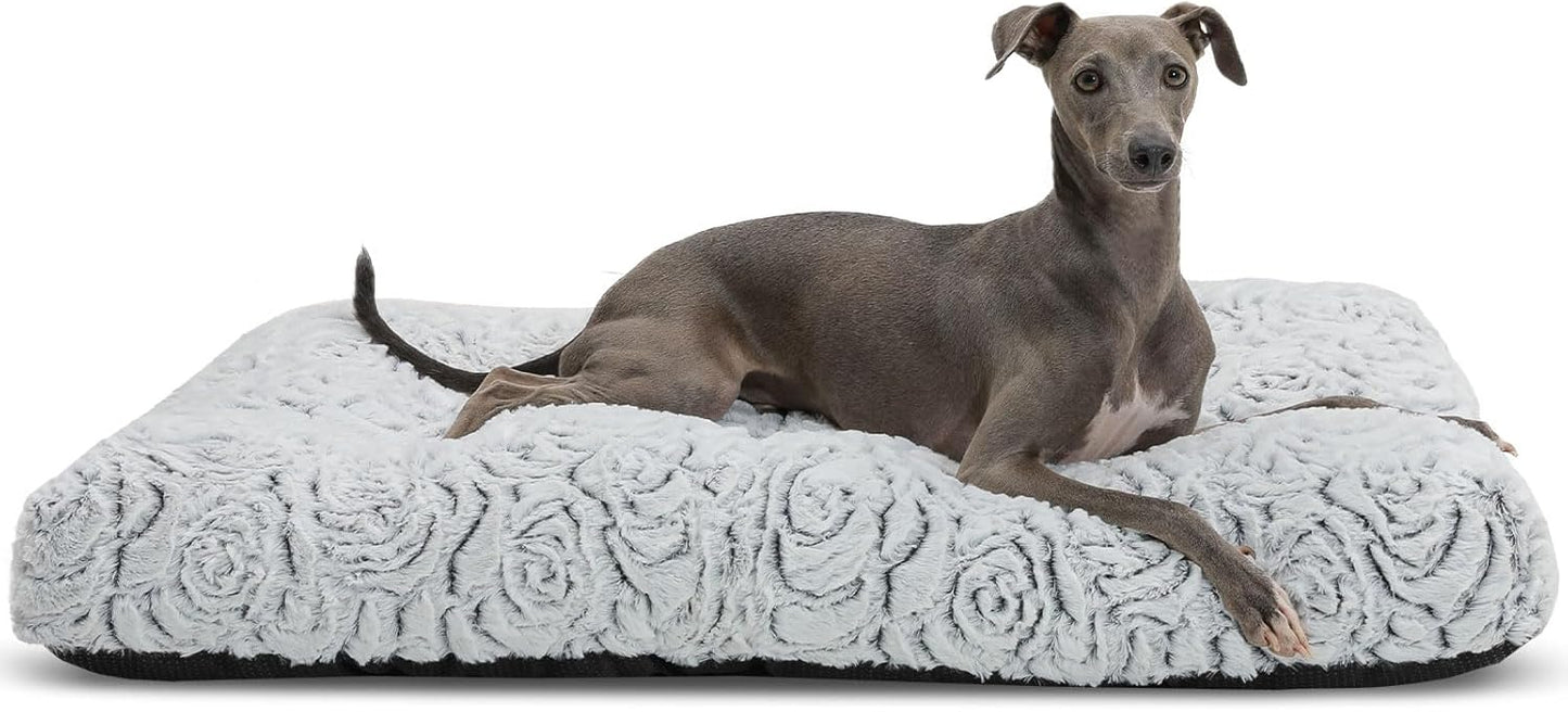 Orthopedic Foam Plush Dog Bed for Crate, 42in Comfy Pad