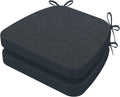 D-Shaped Chair Cushions 2 in Thick Dining Chair Pads - Steady Comfort