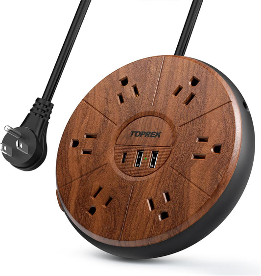 TOPREK 6-Outlet Power Strip with 20W USB-C PD