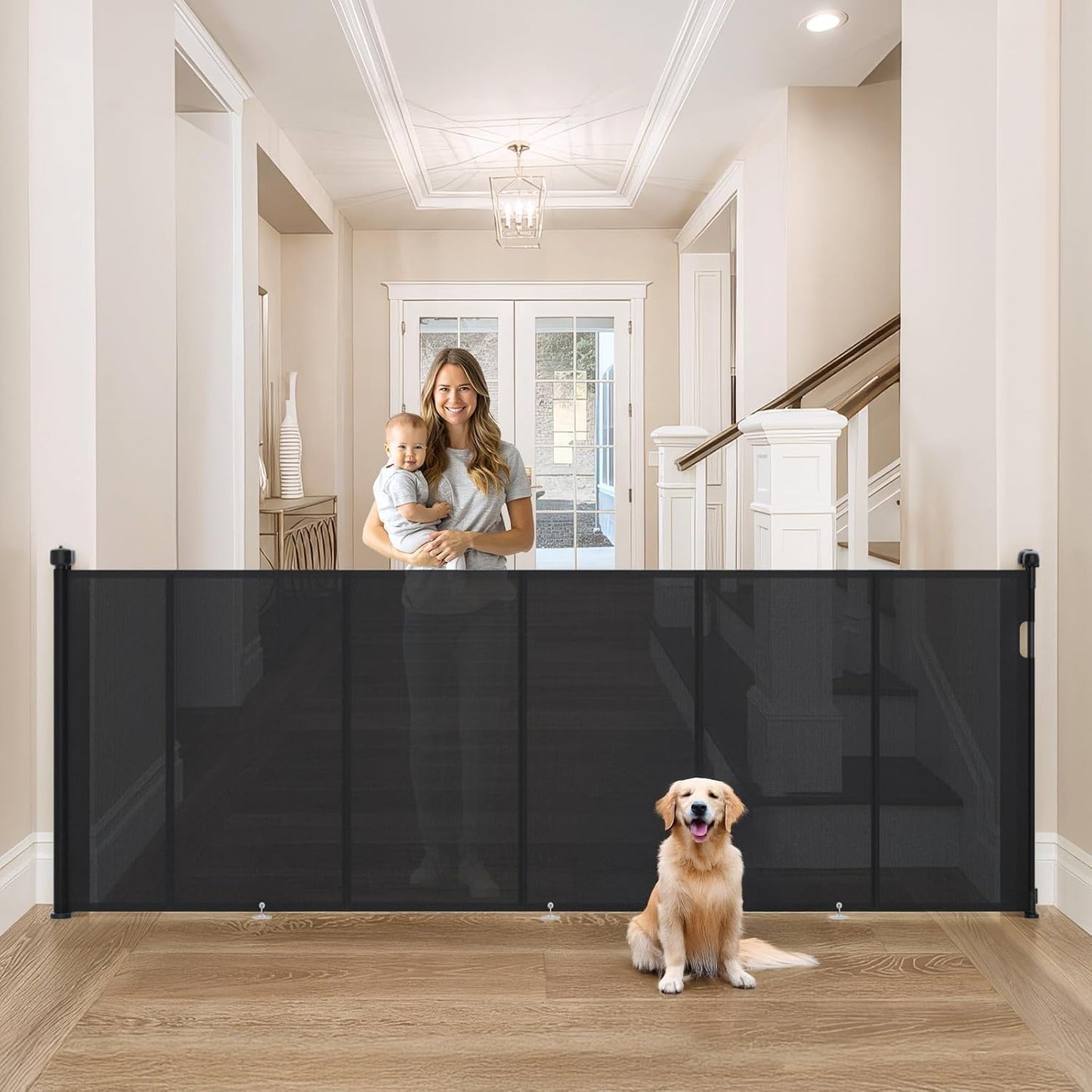 Upgrade Retractable Baby Gates Extra Wide for Safety and Convenience
