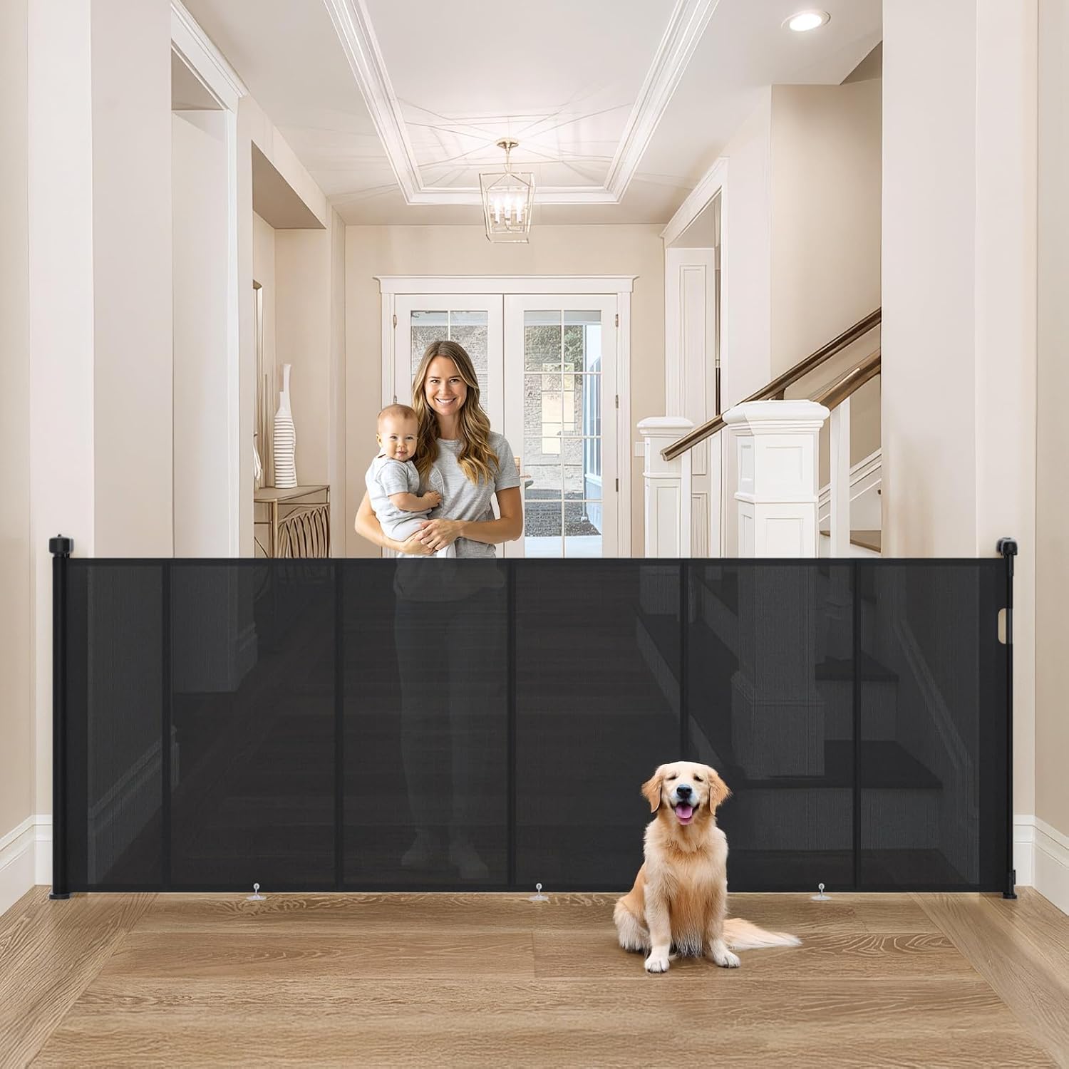 Upgrade Retractable Baby Gates Extra Wide for Safety and Convenience