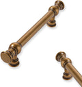 3in Hole Center Antique Brass Cabinet Pulls 10-Pack - Solid Heavy Duty