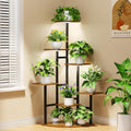 Corner Plant Stand Indoor with Grow Lights - 7 Tier Shelf for Corners