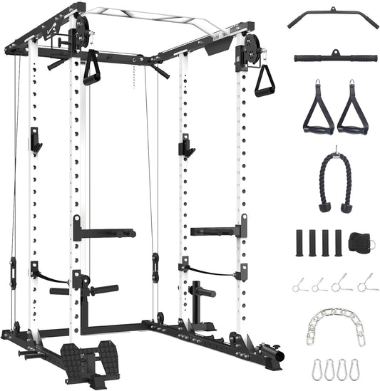2000 LBS Power Rack with Cable Cross-Over - GarveeLife
