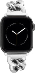Anne Klein Silver-Tone Chain Apple Watch Band for Women - Elegant Fit