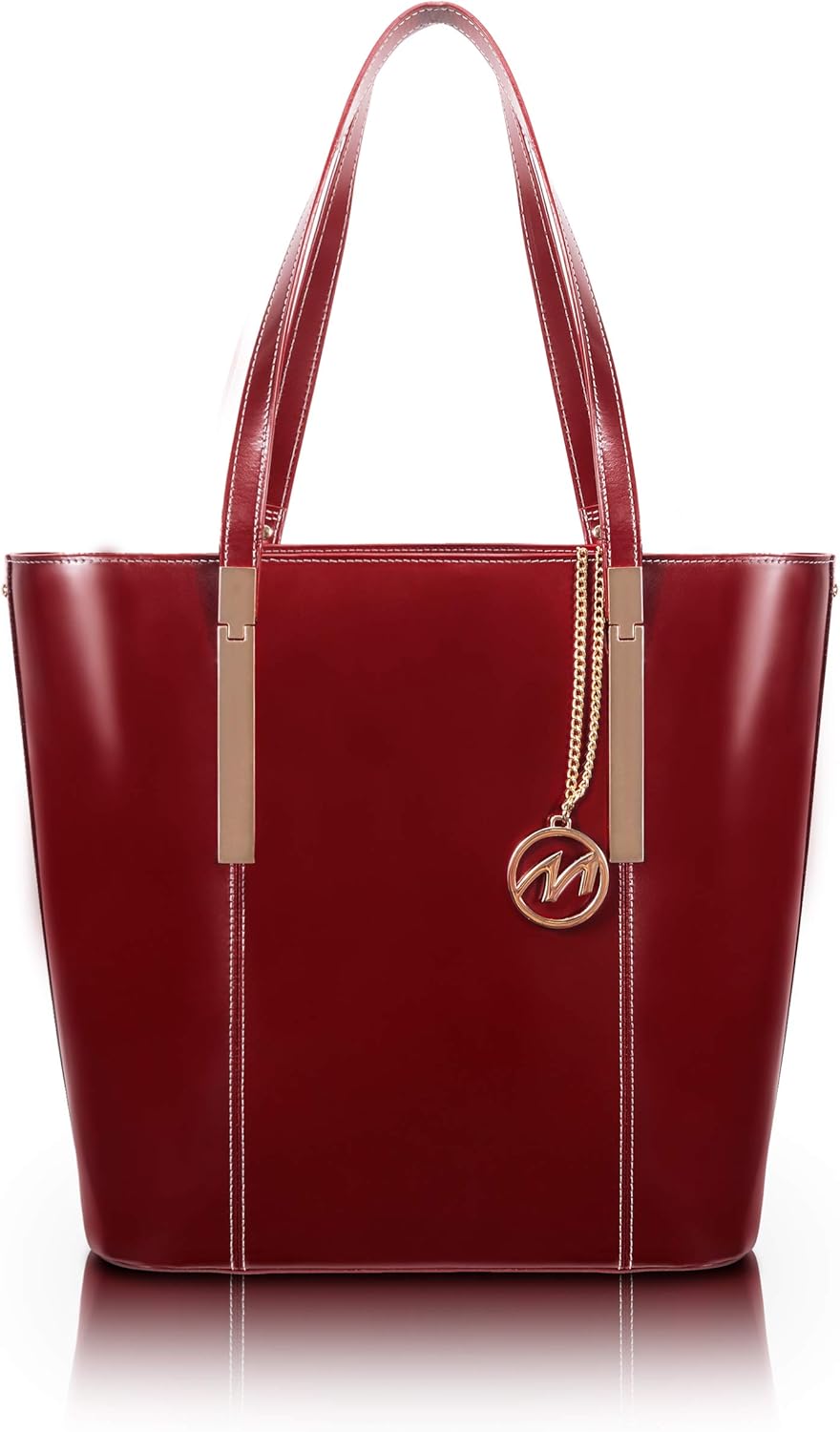 McKlein Tote with Elegant Gold Key Chain and Secure Zipper Pocket