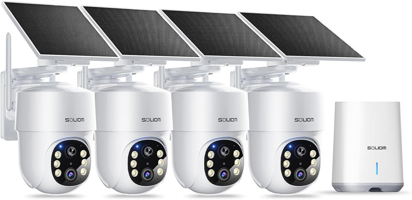 5MP Security Cameras Wireless Outdoor with 360 Auto Tracking