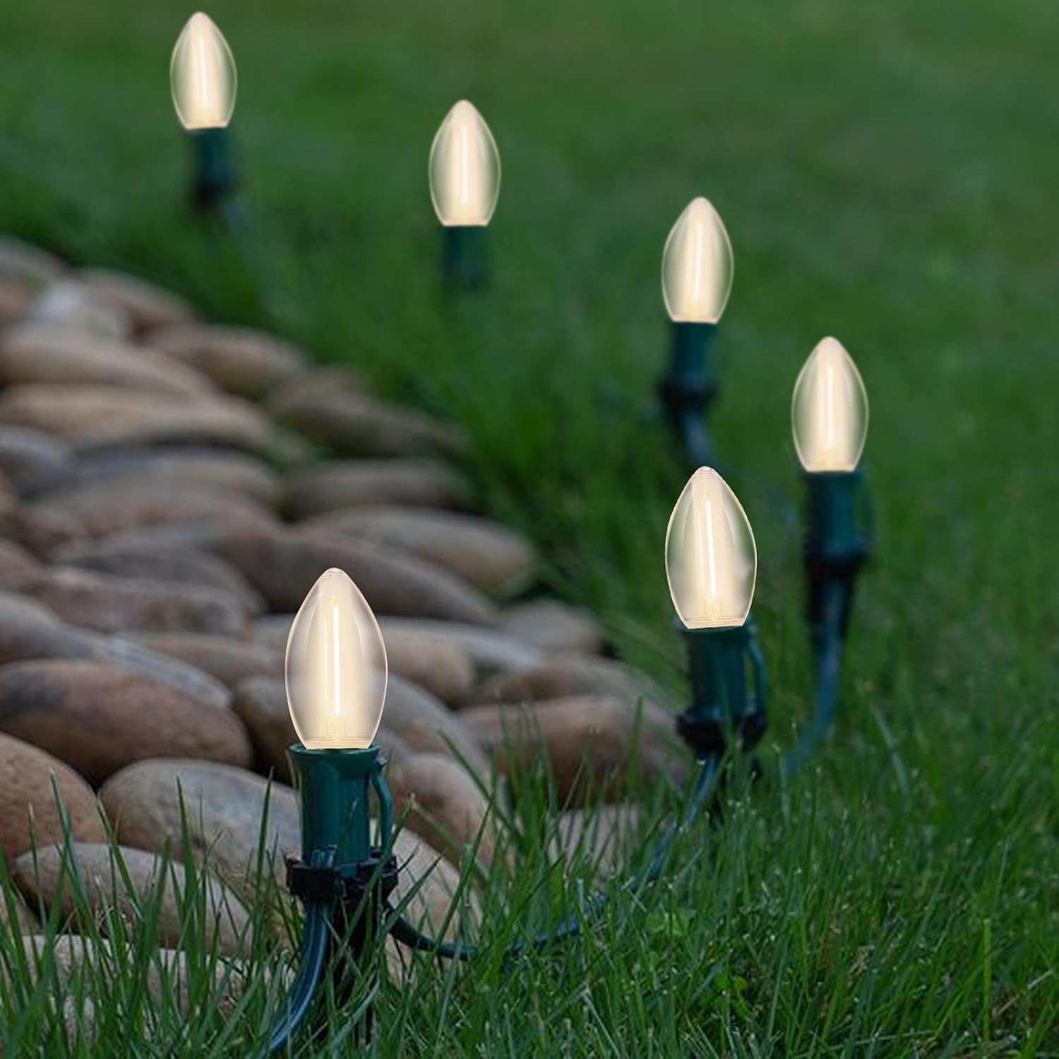 C9 Christmas Pathway Lights Outdoor for Stunning Holiday Decor