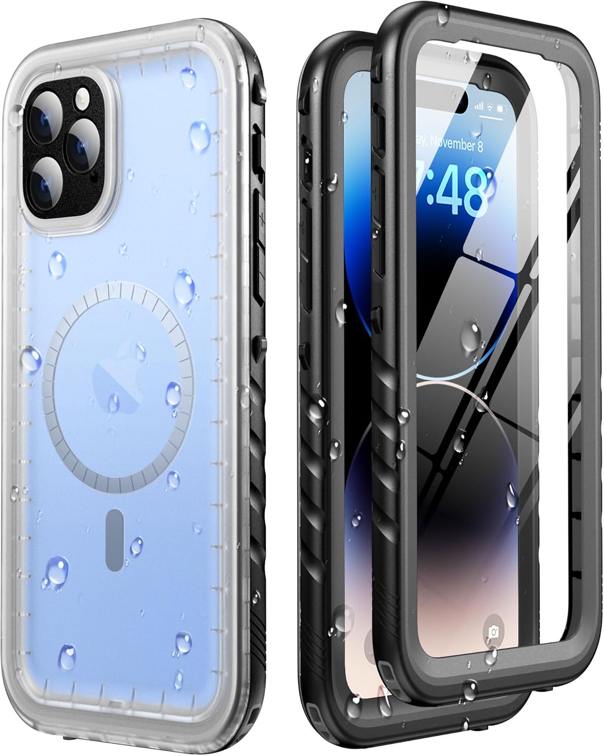 SOKUSIN Magnetic Waterproof Case for iPhone 14 Pro Max - Rugged