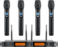 Wireless Microphone System 4 Channel UHF Handheld Mics - Reliable