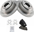 TRQ Rear Brake Pad & Rotor Kit for 2004-2006 Kia Amanti - Reliable